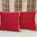 Palestinian Falahi Embroidered Pillow Beer Sheva Design