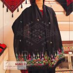 Feather & Leaf Rectangular Embroidered Falahi Scarve