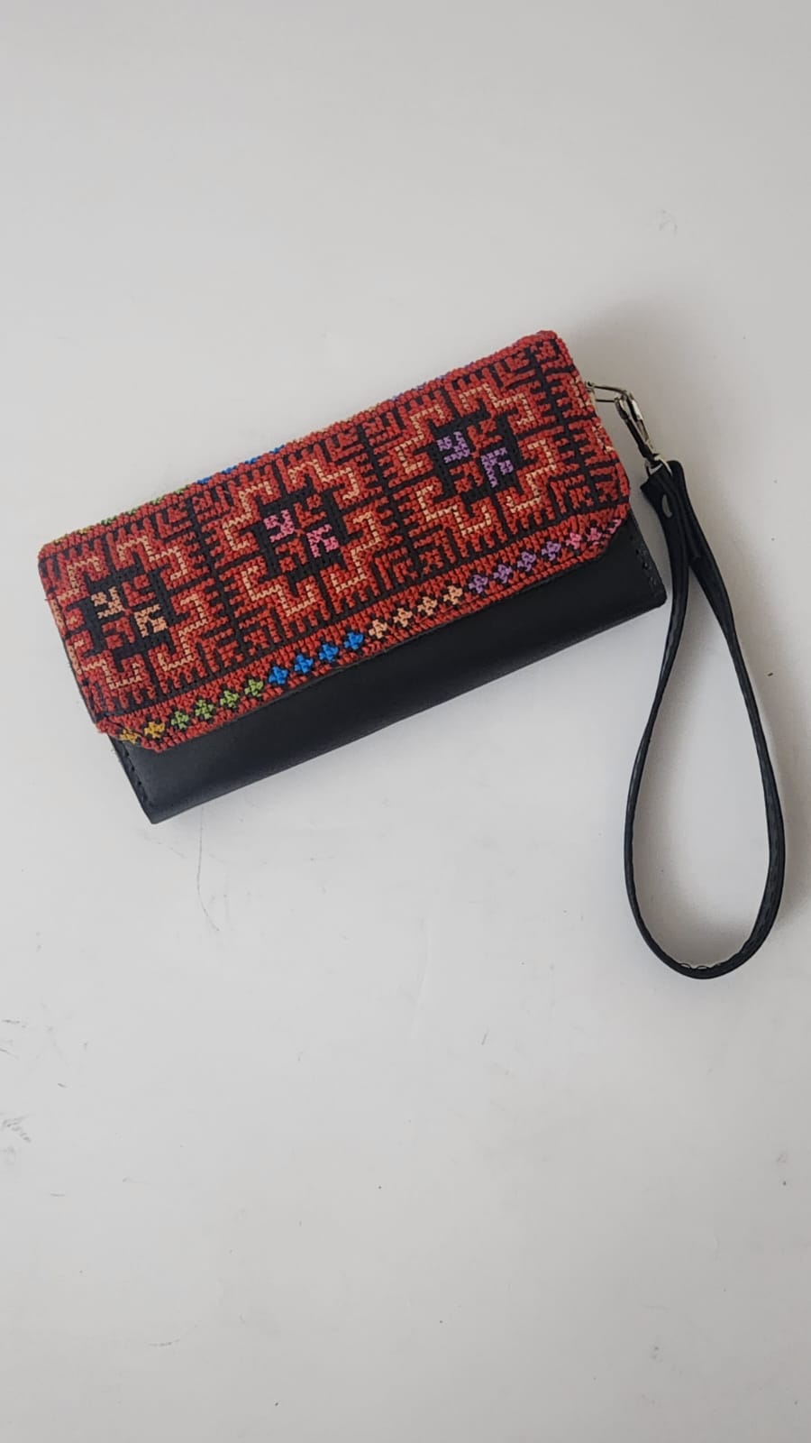 Hand-embroidered Leather Trifold Wallet For Women - Image 2